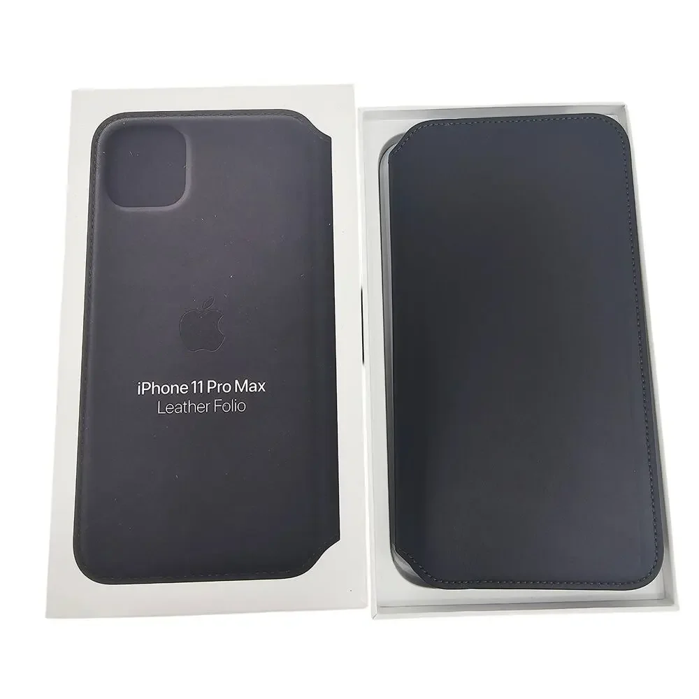 Genuine Apple Leather Folio for iPhone 11 Pro Max Phone Case Black NEW open box
